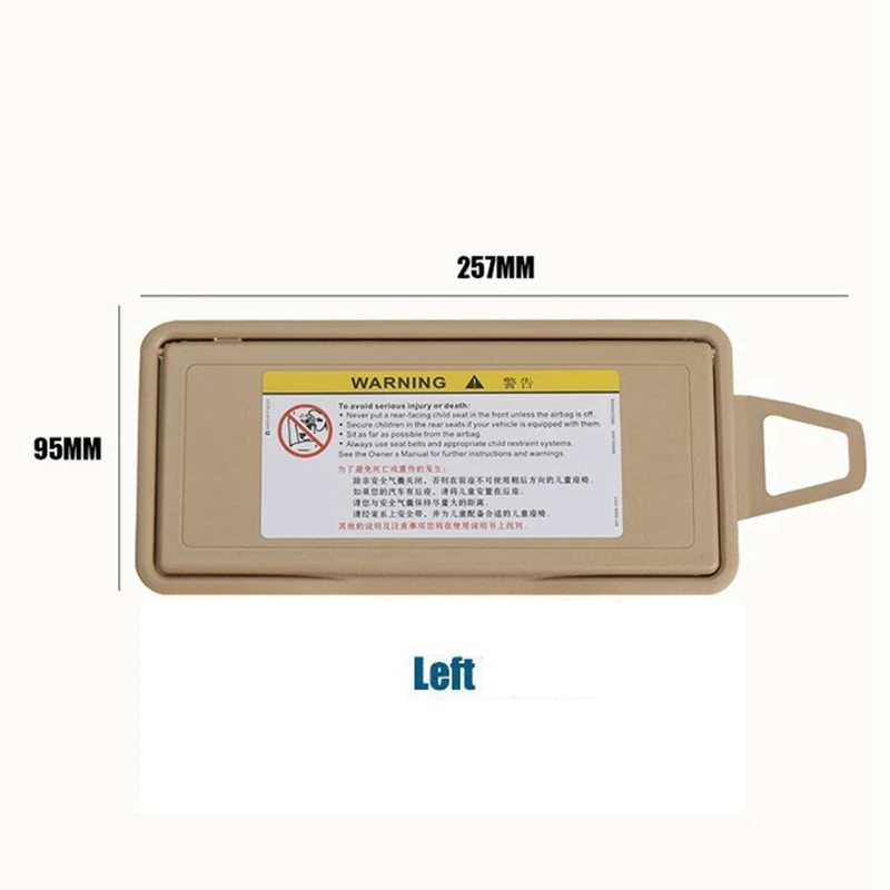 Car Sun Visor Sunroof Mirror Cover Sun Shield Makeup Mirror Cover For Mercedes-Benz S-Class W220 1998-2005 Beige PAIR