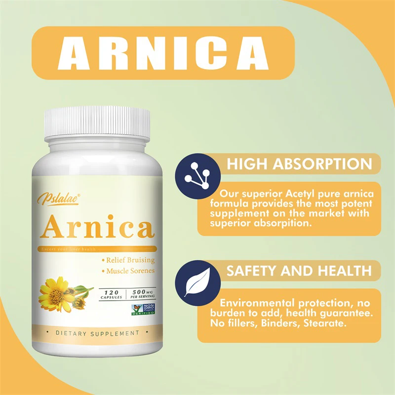 Капсулы Arnica — эффективно снимает синяки и отеки, уменьшает боль в мышцах и жесткость.