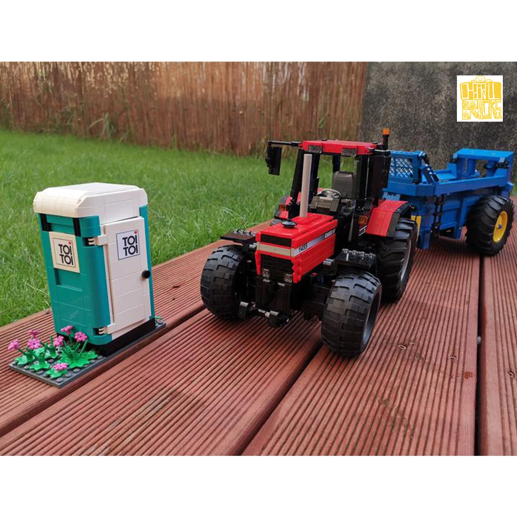 MOC58412 Tractor & XM093 Manure Spreader 1:17 Scale Model With PDF Drawings Building Blocks Bricks DIY Birthday Christmas Gifts