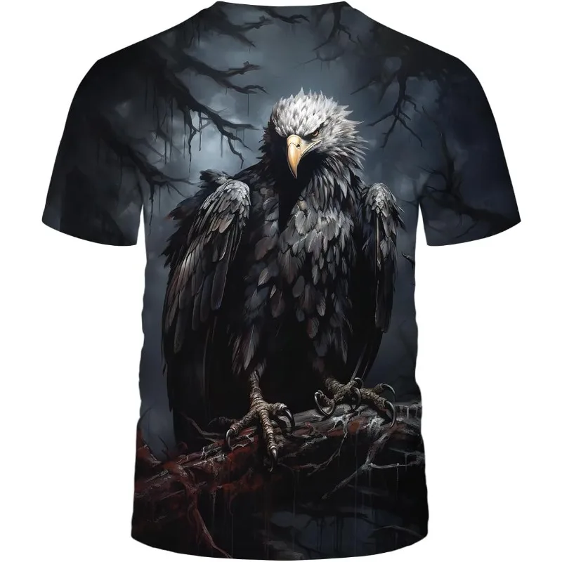 Men's Retro Sky Animal Eagle Cool Graphic Shirt T-Shirts Casual Summer Tee Top Fashion Summer Trendy Oversized T-Shirts Tees