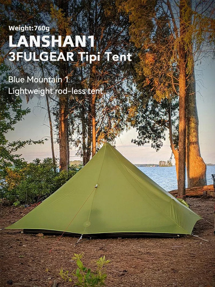 3F UL GEAR LanShan 1 tente de randonnée 15D Nylon ultraléger saison tente de Camping voyage en plein air 1 personne Profession tente étanche
