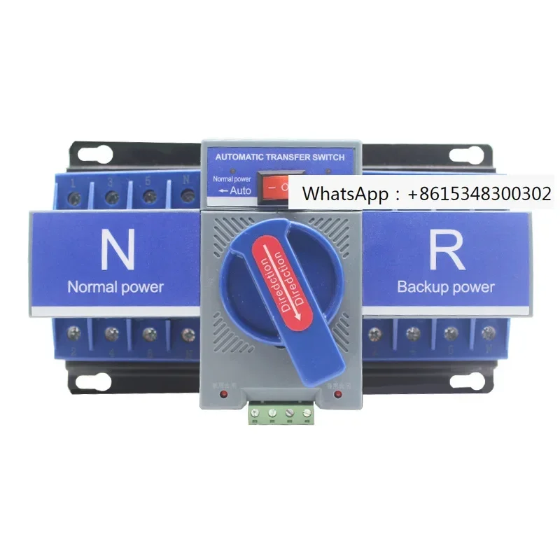 

English dual power automatic transfer switch 63A4P blue mini 380V transfer switch 32A 25A