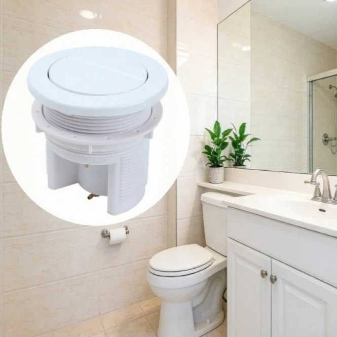 

Dual Pneumatic Button,Compatible with Geberi Drain Valve Button Large-diameter Button 116.042.11.1 Toilet Flush Button (White)