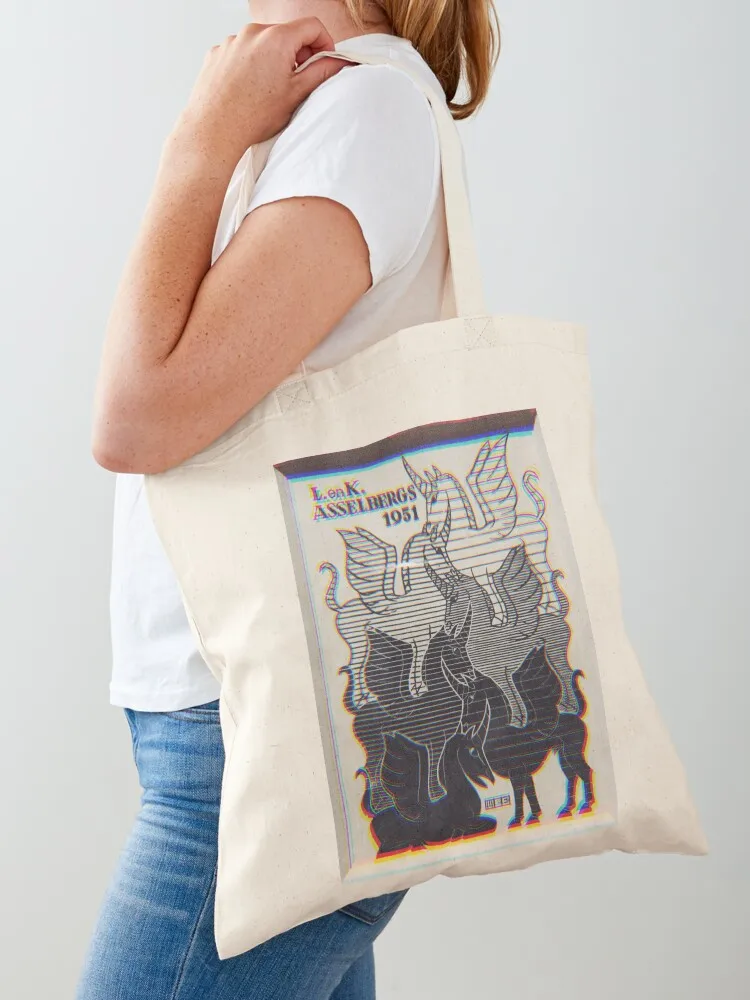 

Escher - Unicorns - New Year's Greeting Card Tote Bag university shopper bag bags for women bag for beach Women's tote