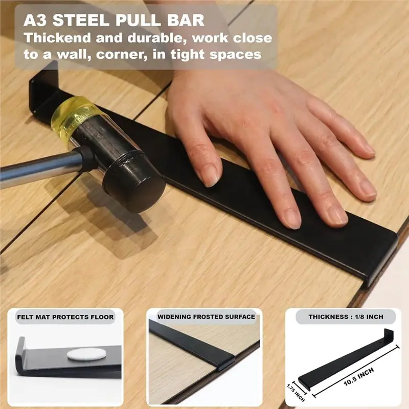AB42-43PC Laminate Wood Flooring Installation Kit With 40 Floor Spacers, Tapping Block & Mallet