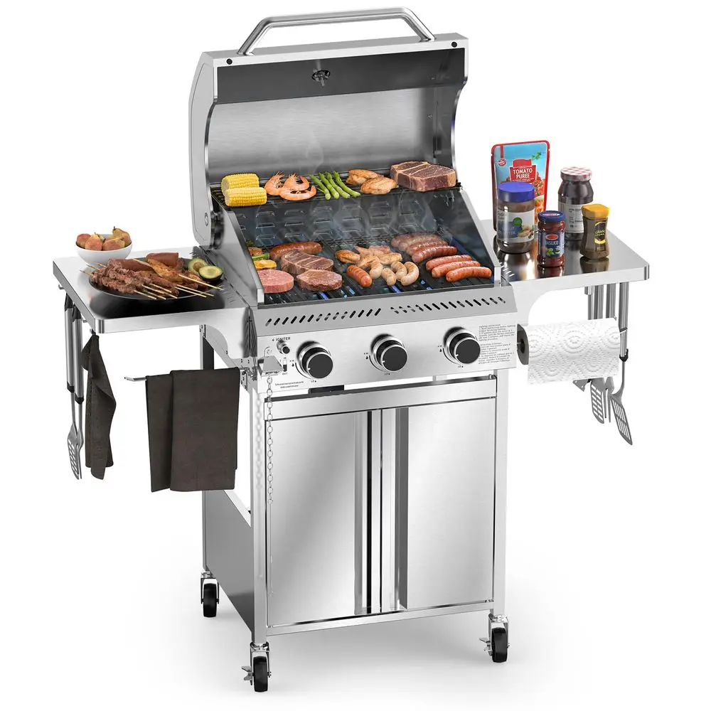 

fire Stainless Steel Rotisserie Kit BBQ Grilling Accessories Replacement for Masterbuilt Gravity 560 and 1050 Series Grills