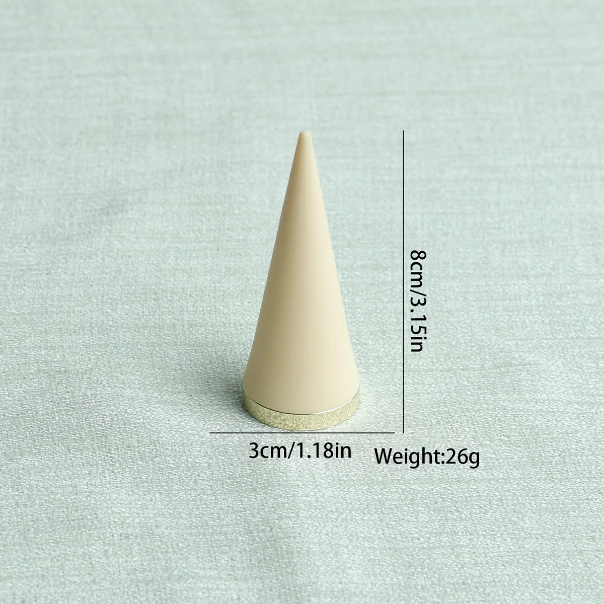 Beige Jewelry Display Props with Metal Base