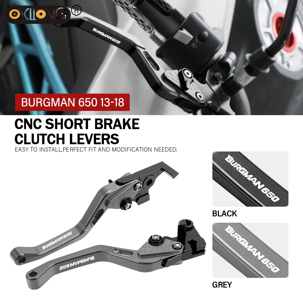 

CNC Aluminum Motorcycle Short Brake Clutch Levers Accessories Parts For SUZUKI Burgman 650 2013 2014 2015 2016 2017 2018