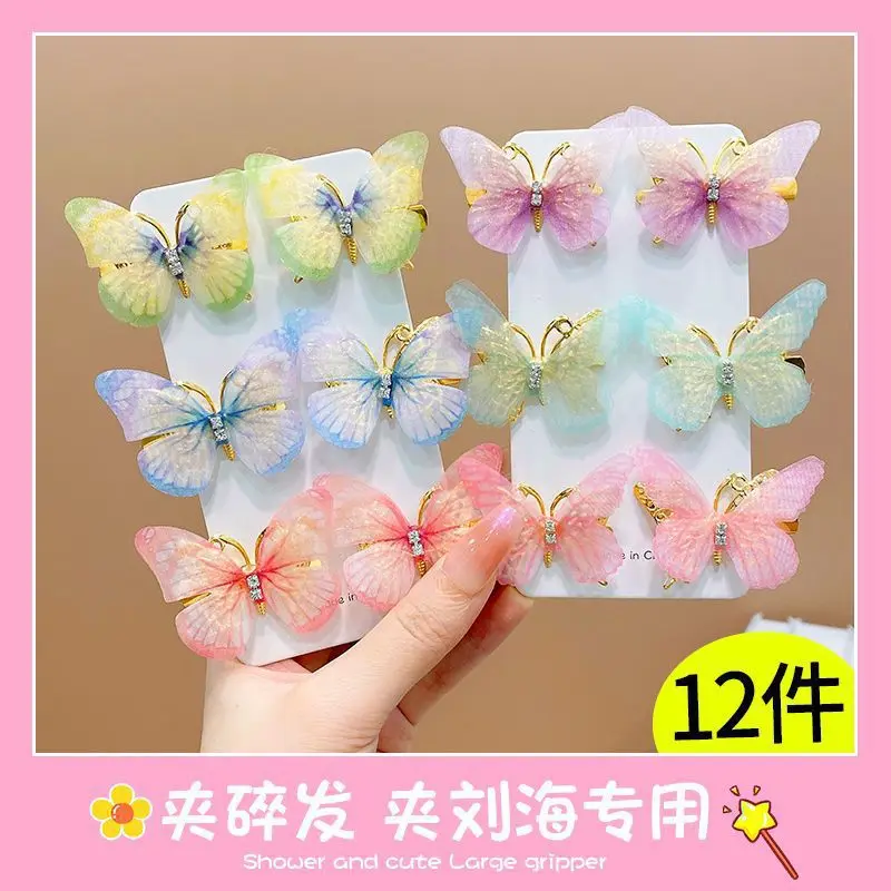 

6 Pcs Lovely Colorful Butterfly Hairpins Girl Hairpin Women Sweet Hair Ornament Headwear Fashion Hair Accessories Girls Gift