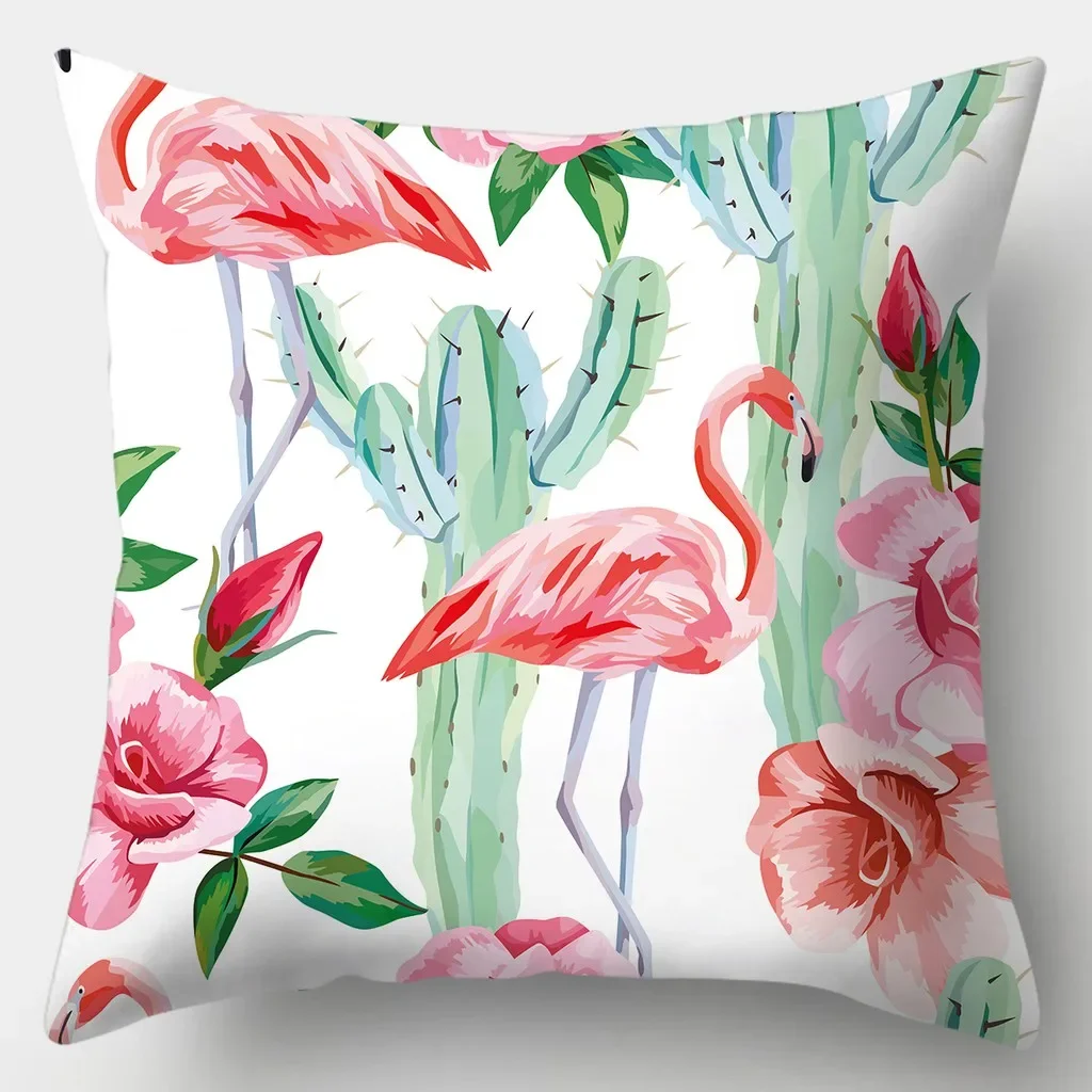 Flamingo Flower Crown Tree Leaf Fire Bird Bird Pillow Sales Sofa seat car office pillow sleeve pillow cases