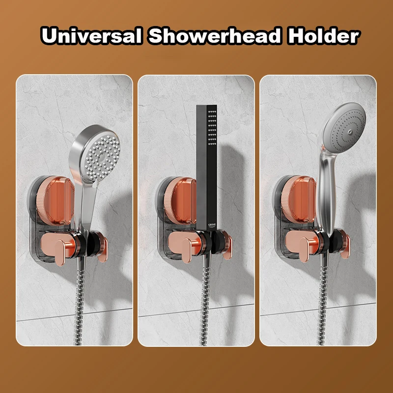 1Pcs Universal Showerhead Holder Wall Mounted Punch Free Household Adjustable Shower Bracket Suction Cup Bathroom Accessories