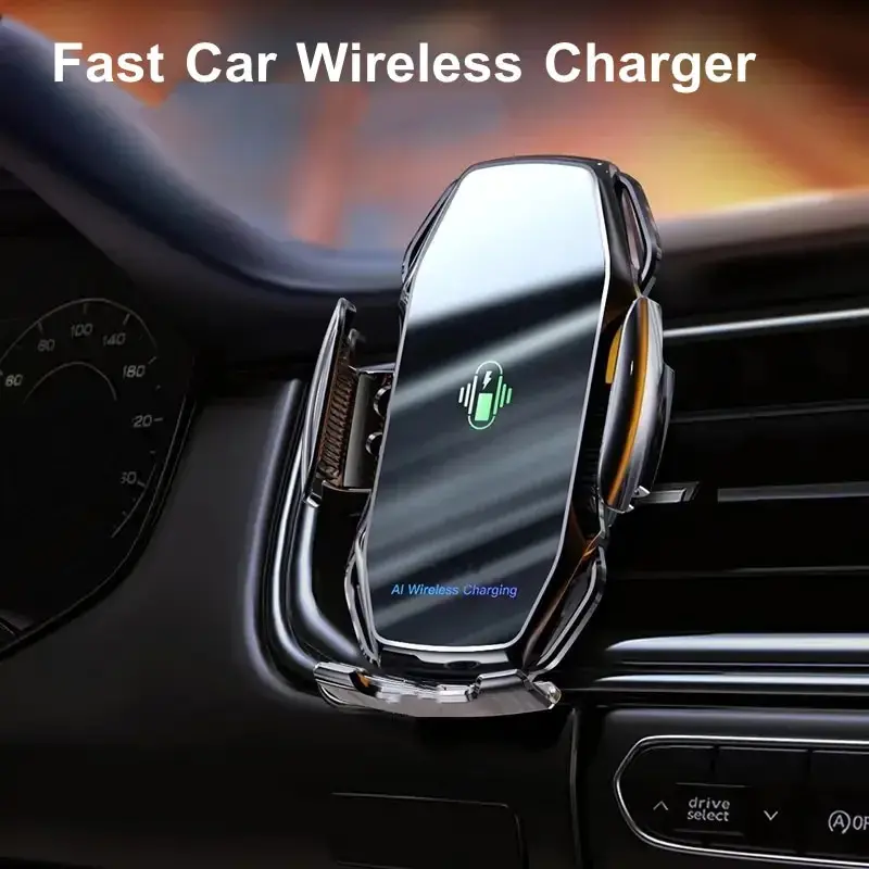 Car Wireless Charger Air Vent Car Phone Holder Mount Fast Charging Station Car Bracket Auto Clamping for iPhone Samsung Xiaomi