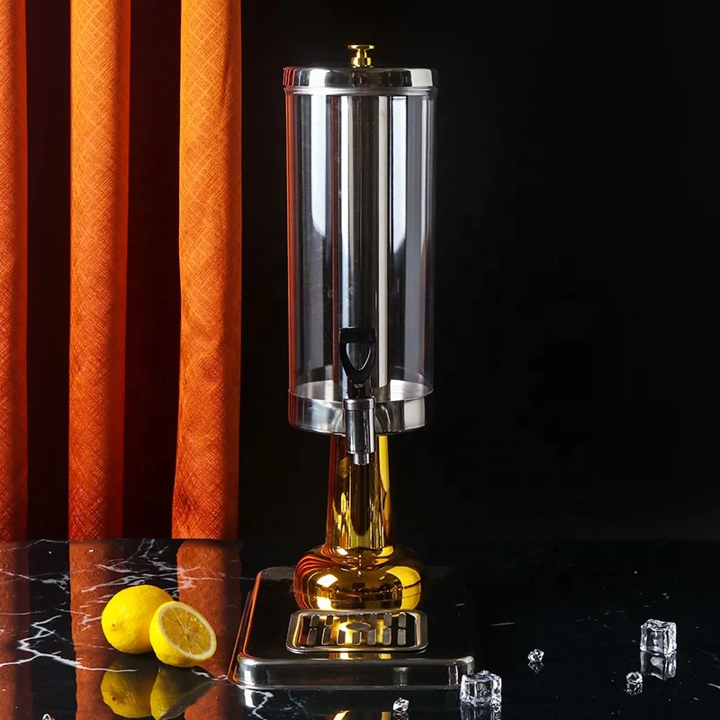 Venta al por mayor, 3L, acero inoxidable, alto borosilicato, torre de cerveza fría, bebida, agua, jugo económico, dispensador de bebidas