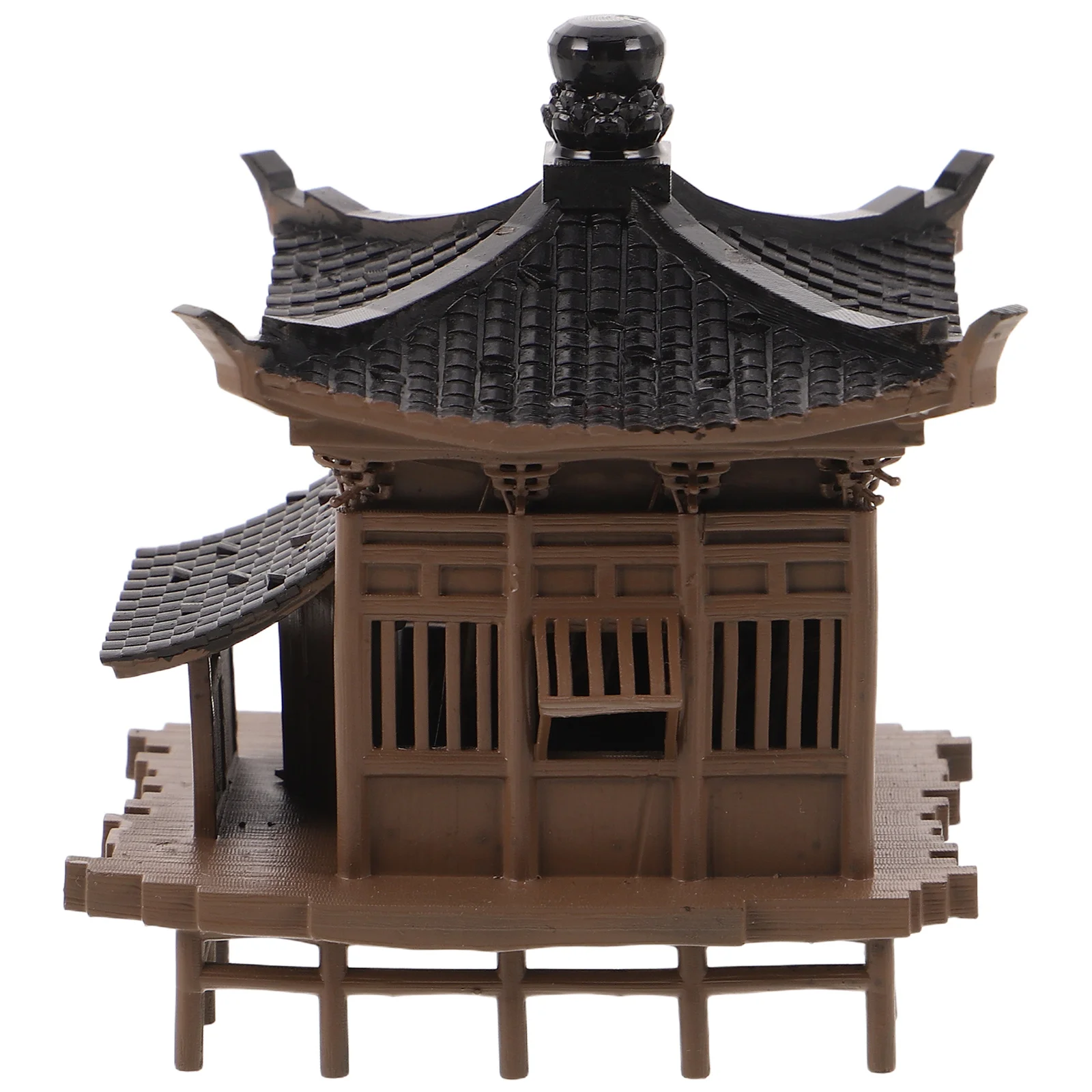 

Miniature Pavilion Statue Resin Handmade Chinese Garden Ornament For Bonsai Yard Decor Small Collection Home Décor