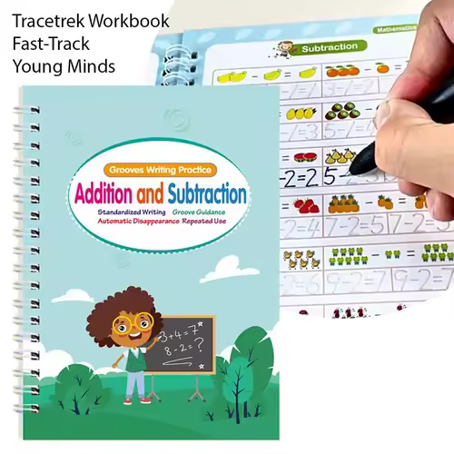 4 Pcs Tiny Thinkers Tracetrek Workbook Magic Grooved Practice Copybook Reusable Preschool Workbooks Pen Control Training Libros - Image 4