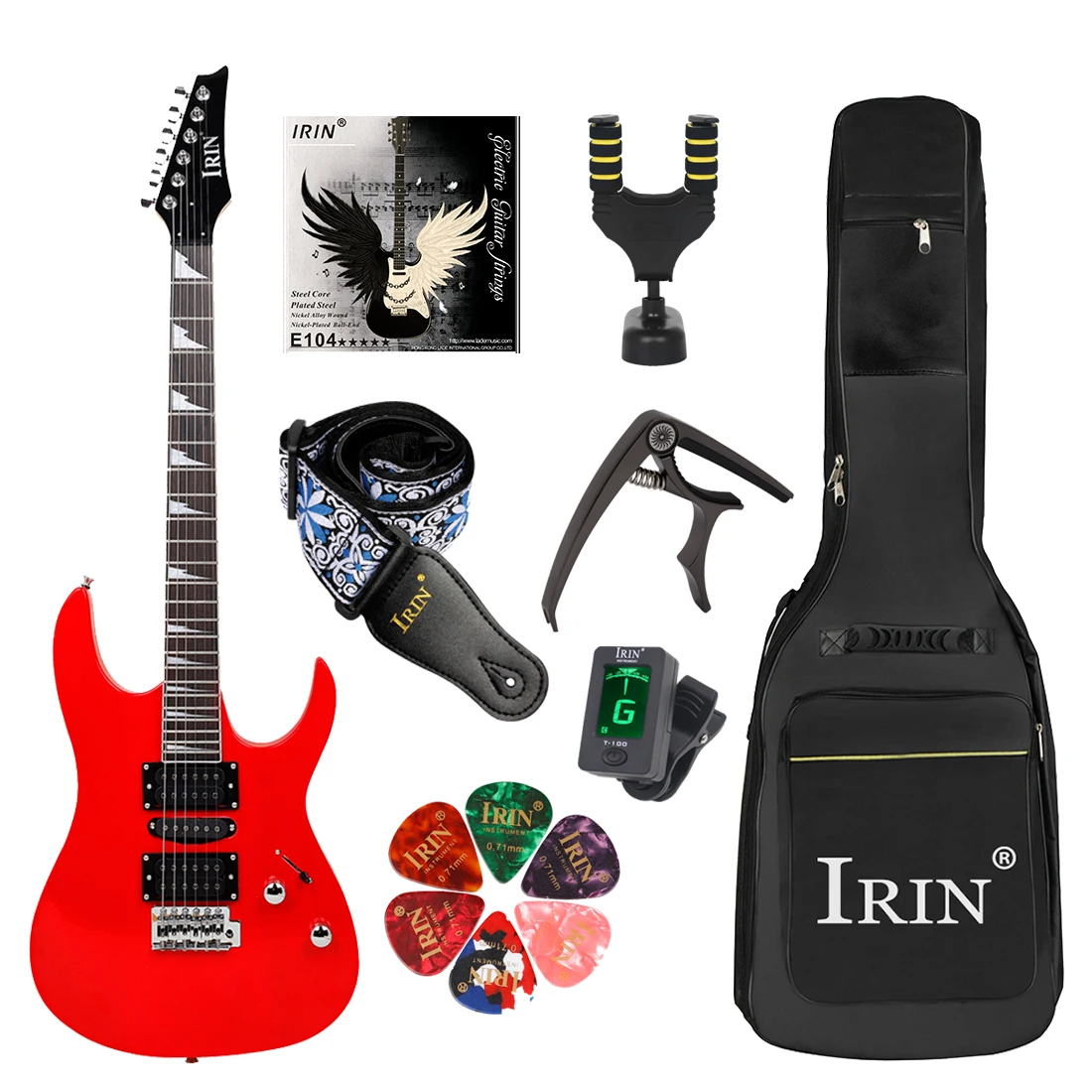 IRIN 39 Inch 6 Strings Electric Guitar 24 Frets Maple Body Neck Electric Guitarra with Bag Tuner Guitar Parts & Accessories