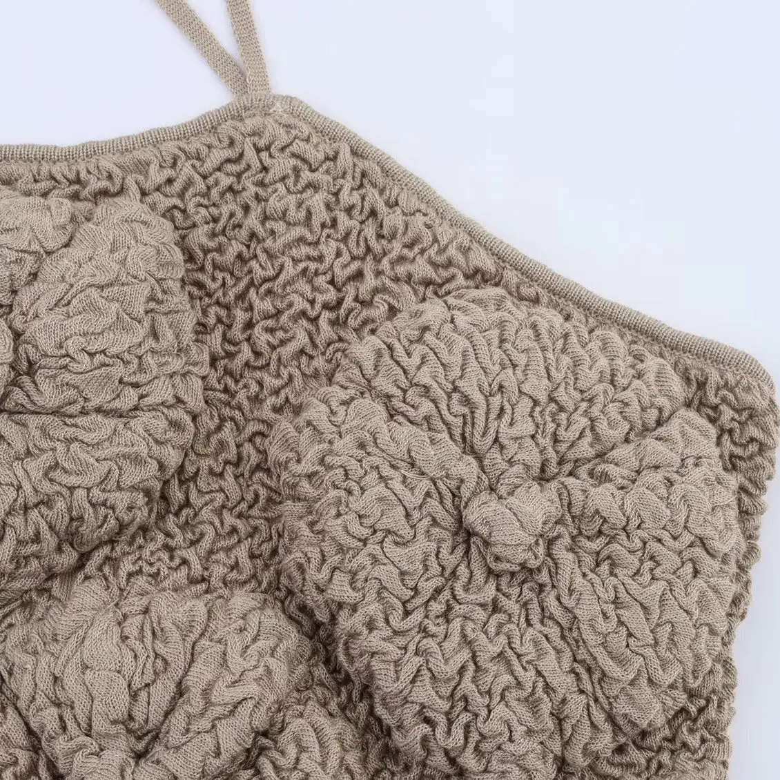 JNLEAOG automne nouveau femmes Fce Texture haut petit Design Polyester Fiber haut court Bal imprimé été 2025 Faion