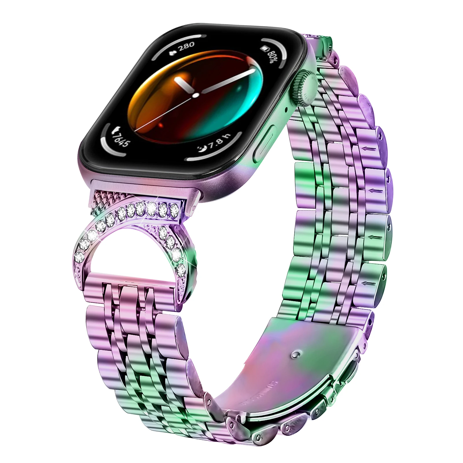 Replacecment Bandf or Huawei Watch Fit 3/Fit 4/Fit 4 Pro for Women Men,Metal Stainless Steel Wristband Adjustable Bracelet Strap