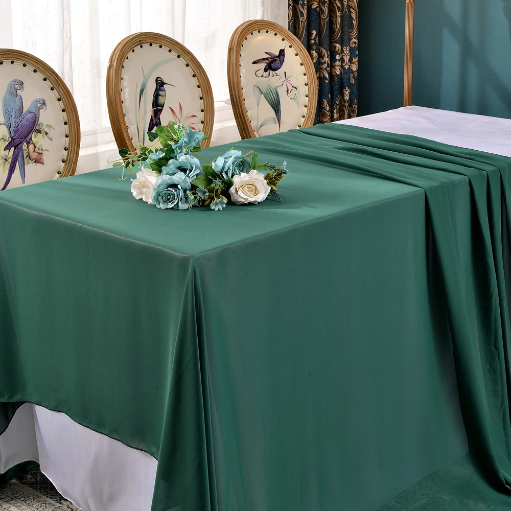 

145x500cm Rectangle Chiffon Wedding Tablecloth Table Cloth For Hotel Banquet Party Events Decoration Table Cover