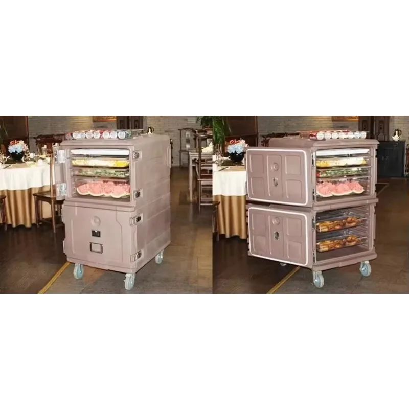 Food Service Equipment 300L Double Layer Commercial Thermal Food Pan Carrier Insulated Food Cabinet