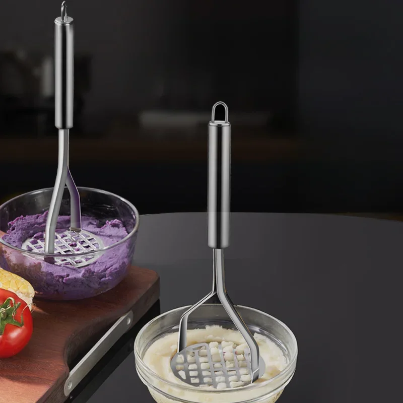 

Stainless Steel Potato Pusher Pressed Potato Masher Ricer Puree Fruit Juice Maker Smooth Mashed Potatoes Crusher Kitchen Gadget