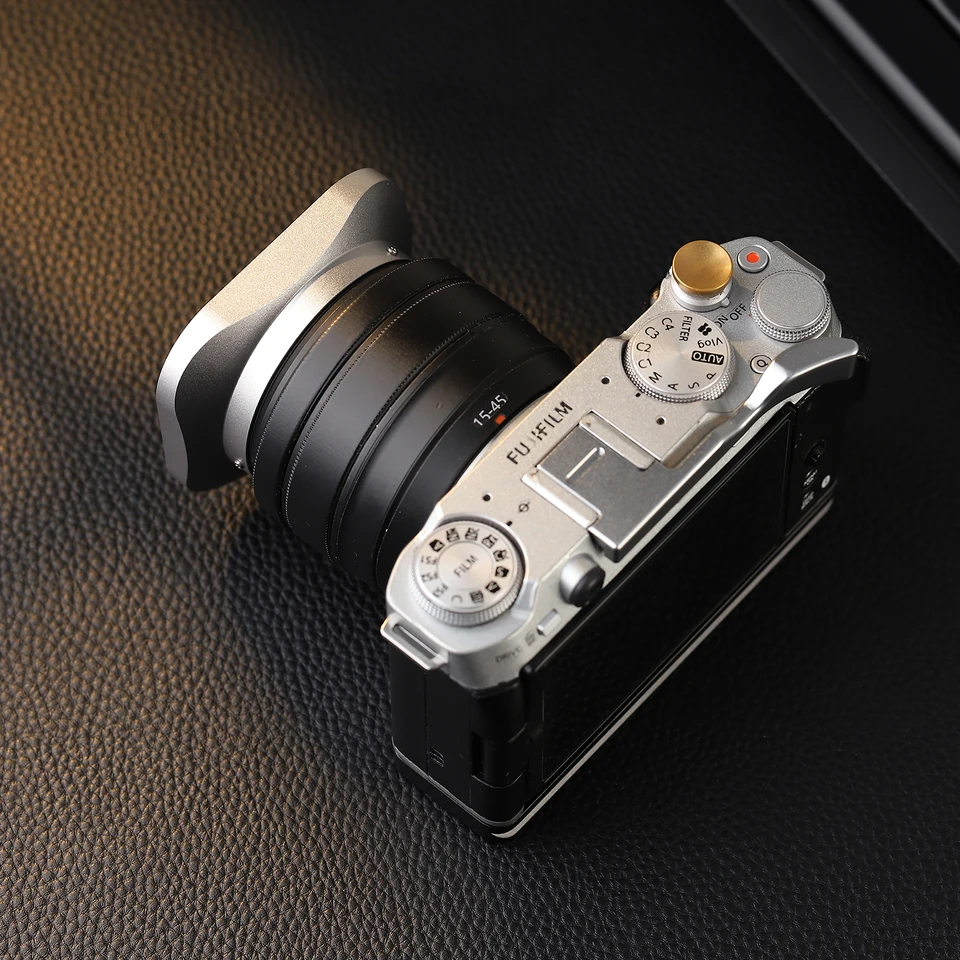 Haoge 52mm Square Metal Lens Hood Shade for Fujifilm XC15-45mm f