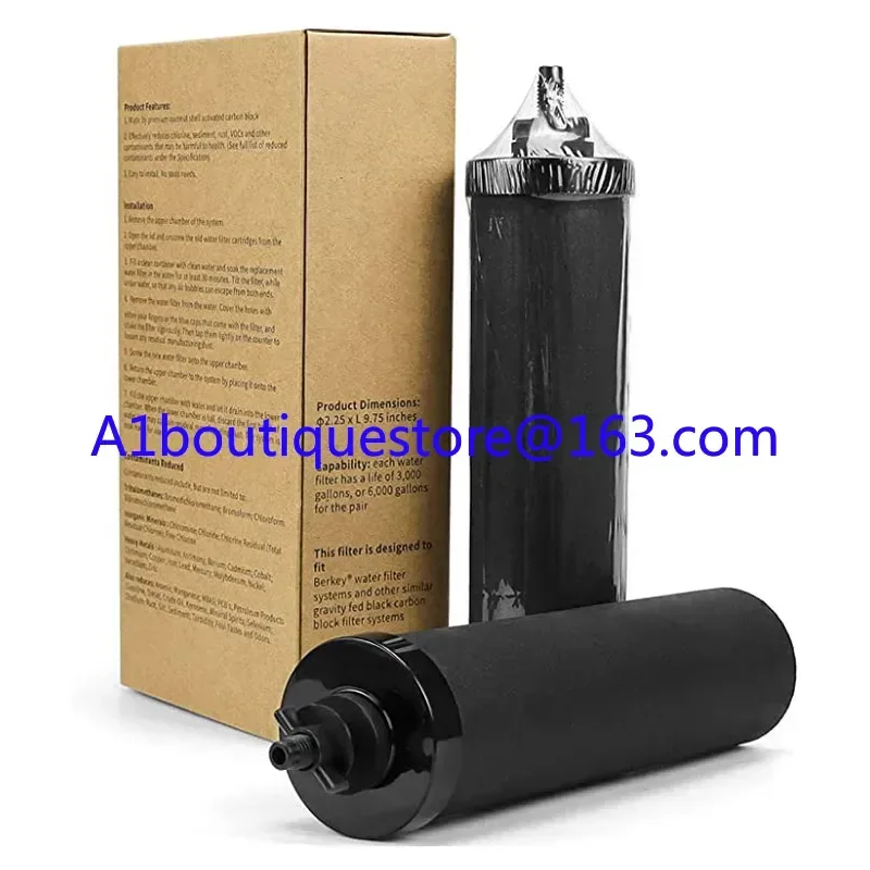 Compatible with Berkey countertop water purification system filter element BB9-2 water filter element activated carbon