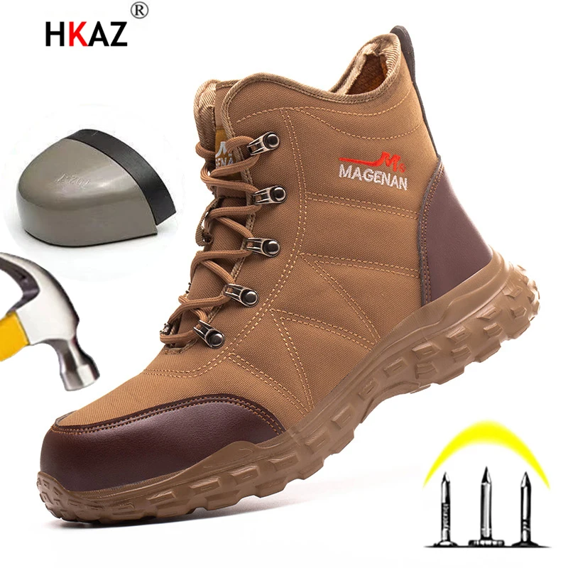 Men Work Safety Boots Indestructible Outdoor Military Boots Anti-smash Anti-puncture Industrial Shoes Winter Boots Desert Boots