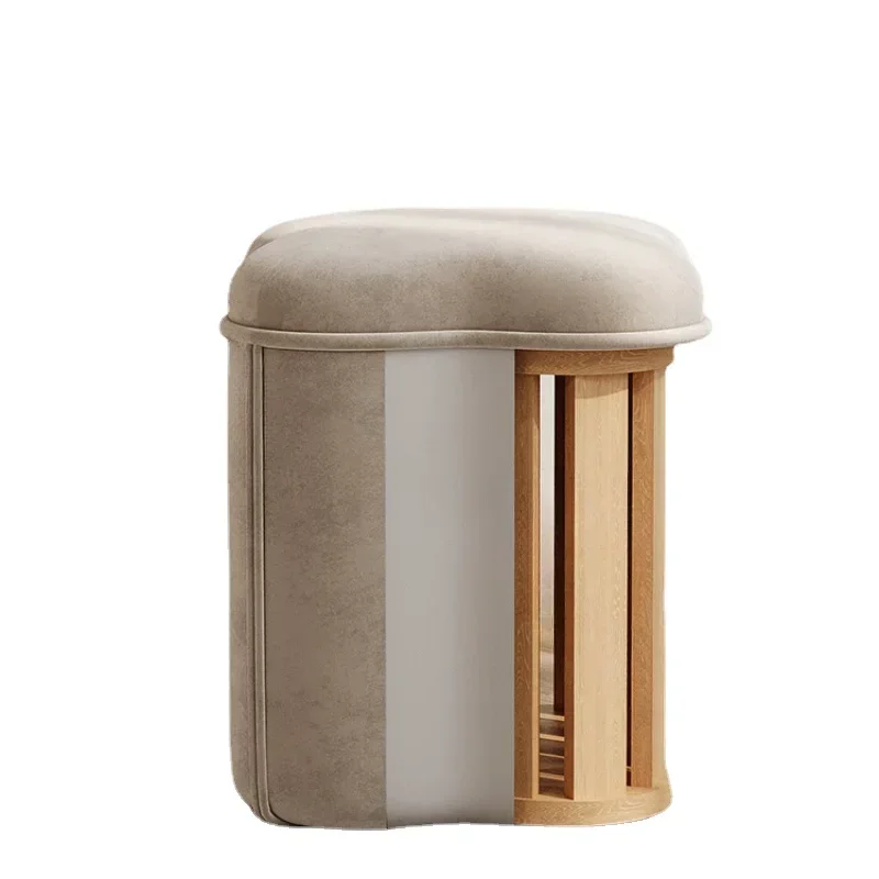 

Light Luxury Dressing Table Stool Portable Vanity Chair Simple Modern Household Storage Easy to Clean