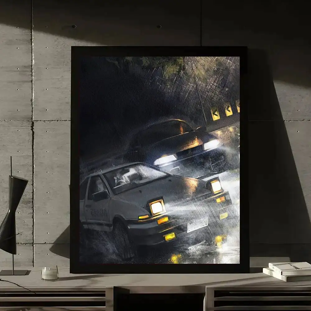 DI-Initial D أنيمي ملصق معرض يطبع ذاتية اللصق ديكور المنزل الديكور صور مطبوعة للحوائط غرفة المعيشة ملصق