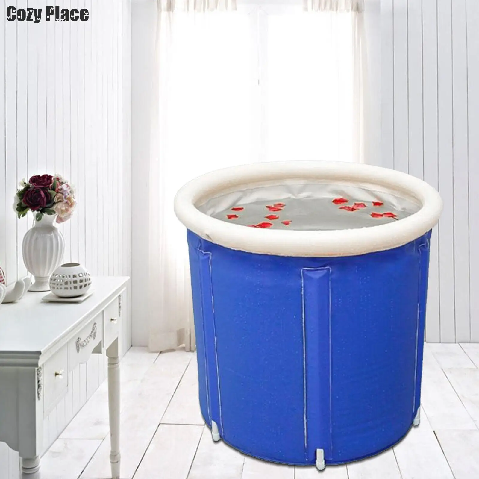 Ice Bath Tub Portable Bathtub Thickened Cold Plunge Tub SPA Hot Bath Tub with Air Pump Blue Bathroom Product Inflatable Bathtub