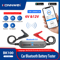 NEW KONNWEI BK100 Bluetooth 5.0 Battery Tester for Car Motorcycle 12V Battery Monitor 100-2000 CCA Charging Cranking Test Tools