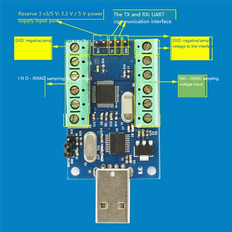AP-STM32F103C8T6 Интерфейс USB 10-канальный 12-битный выборки AD