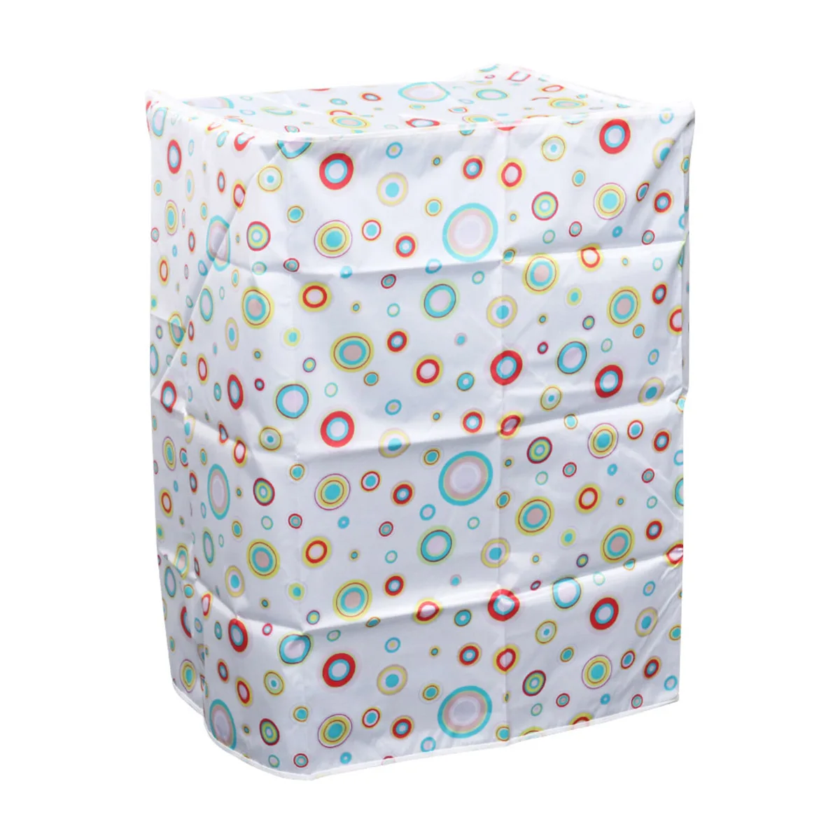 

Fully Automatic Washing Machine Cover Waterproof Polyester Satin Cloth Zippered Protector 55x58x87cm Colorful Pattern Dustproof