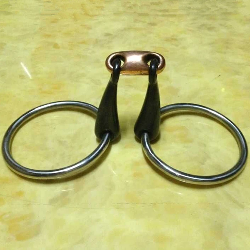 11.5cm Sweet Iron Mouthpiece Horse Bit Loose O Ring Snaffle Bit Horse Equipment 15.5cm