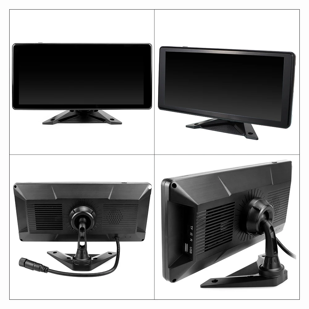 Vehicle 10.3 Inch 4CH AHD DVR IPS Four-way Monitoring All-in-one Recorder Bluetooth Mobile Phone Interconnection Fm Transmission