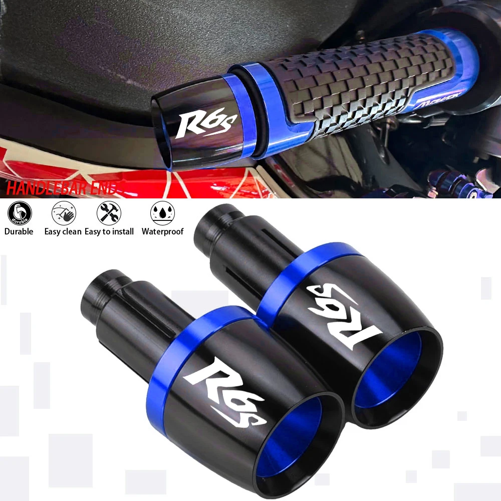 Motorcycle Handlebar Grips Cap For YAMAHA YZF-R6 YZFR6 YZF R6 R6S YZF600 1999 2000 2001 2002 Weight PartsAnti Silder Plug Ends