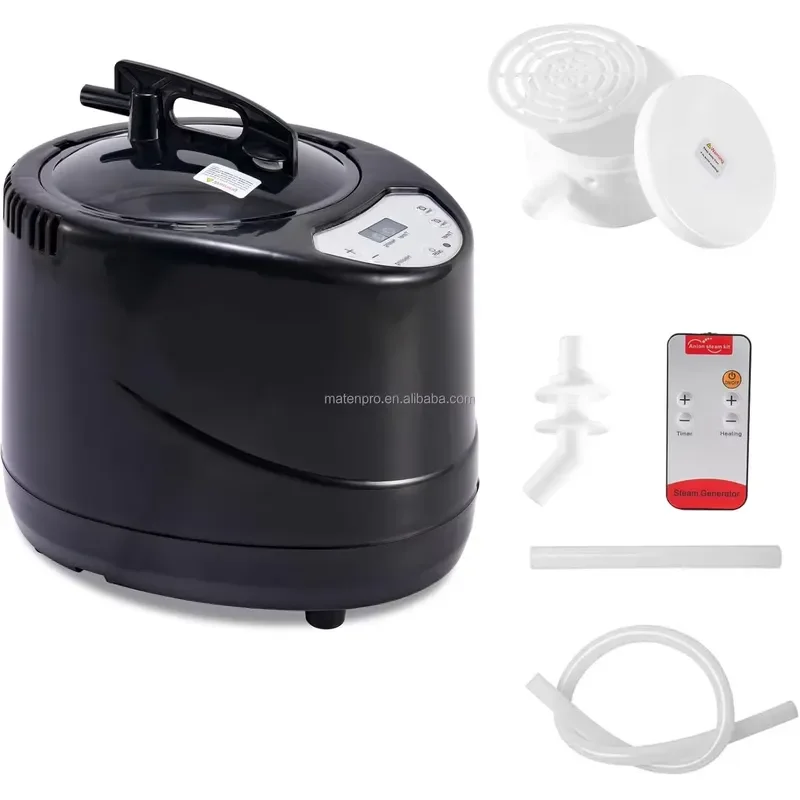 3L Portable Electric Sauna Steamer 1500W with Remote Control App Operation Upgraded Steam Generator Anti Dry Burn Plastic