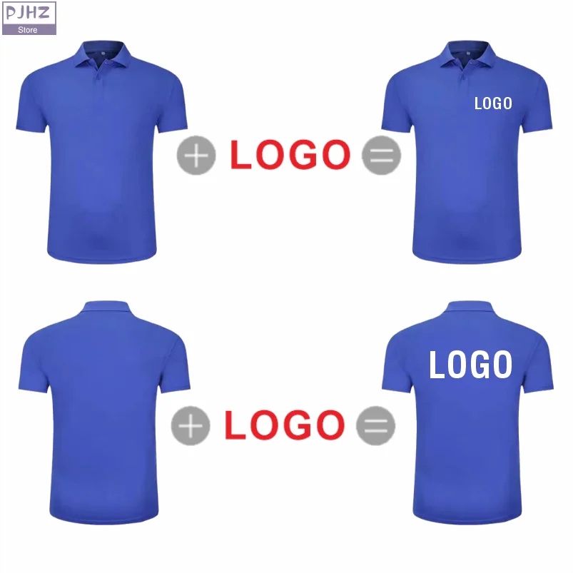 Multiple Sizes Business Work Polo shirts Solid Color Quick-drying Breathable Lapel Sports Polo Shirt  Customized Print Logo