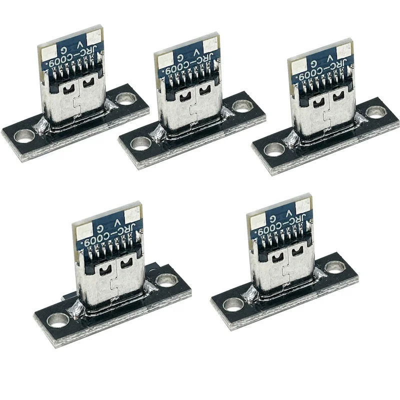 20Pcs 2Pin 4Pin Charging Port Type C Jack USB3.1 Socket With Screw Plate For Fixing Plate Connector Jack Parts Female Connector