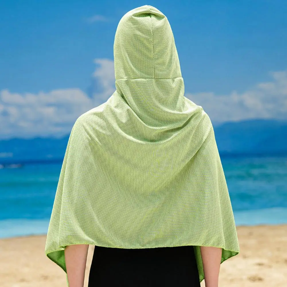 부드러운 소재 냉각 목도리 빠른 건조 통기성 후드 비치 타월 편안한 목 보호 스포츠 쿨 타월