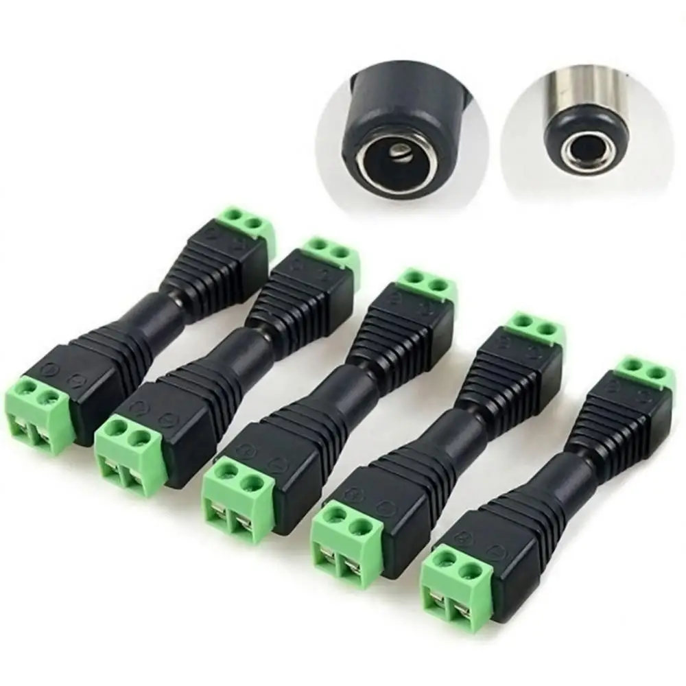 5 Pcs 12V DC Power Supply Plug Adapter Connector for 5050 3528 LED Strip Light