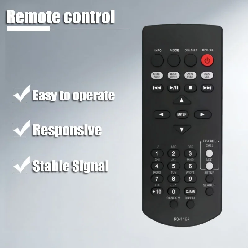 

RC-1164 Replaced Remote Control fit for Denon Network Audio Player DNP-F109 DNPF109