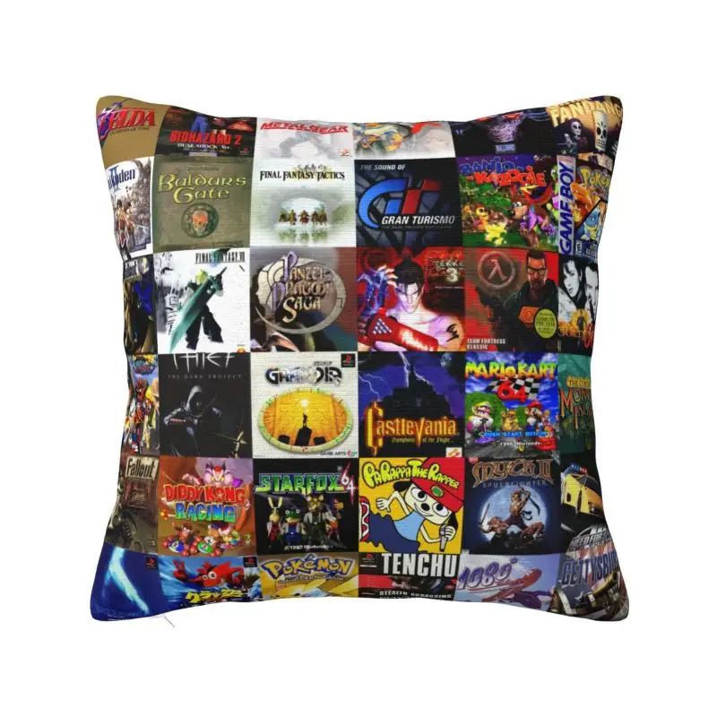 Housses de coussin personnalisées Gamer Gaming, taie d'oreiller carrée, cadeau d'amant de jeu vidéo en polyester, canapé et voiture, 40x40cm