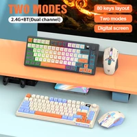 XUNFOX K920 Juego de teclado y ratón inalámbricos Bluetooth de modo dual juego de teclado y ratón universales para ordenador portátil de oficina