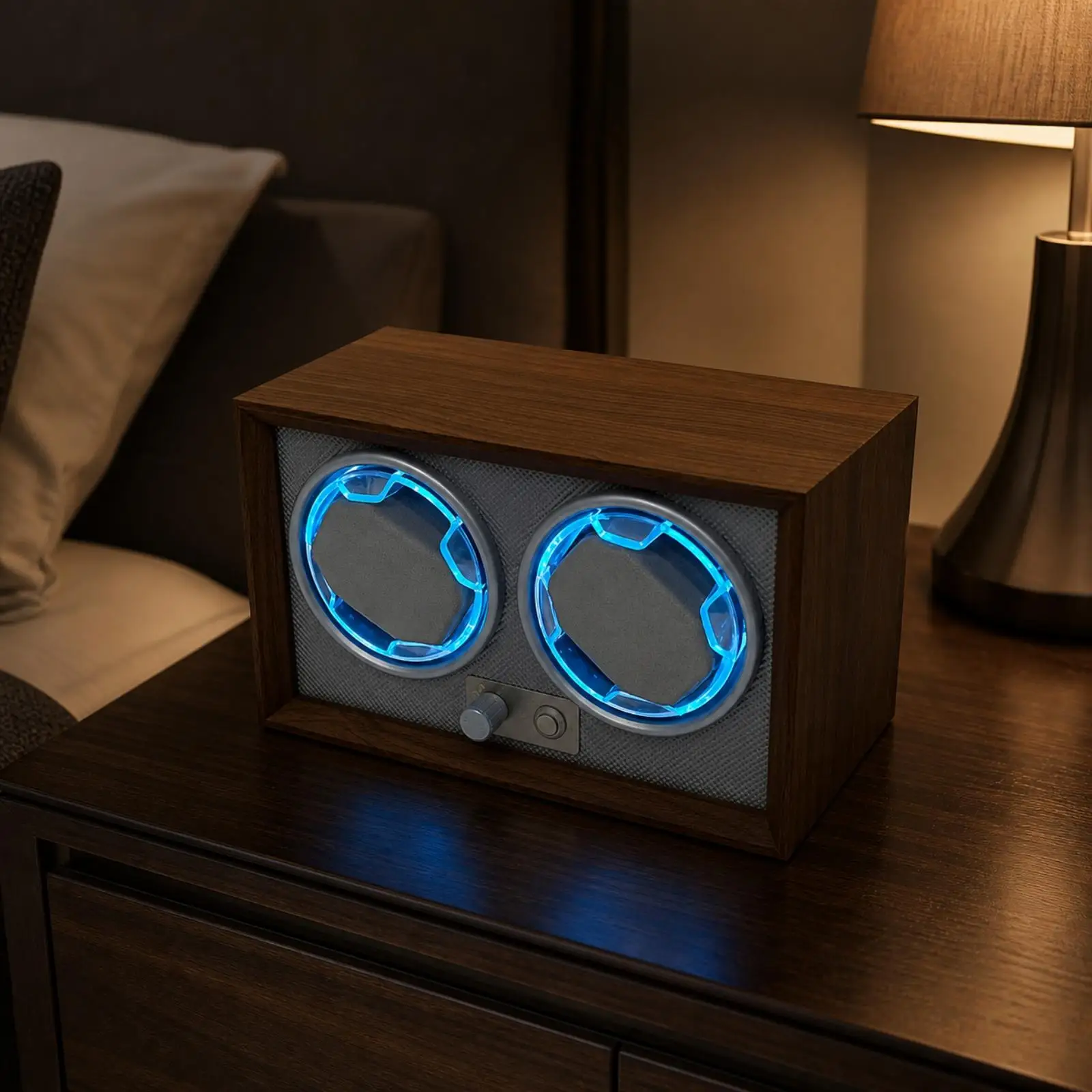 Illuminated Watch Winder for Automatic Mechanical Watches with Adjustable Cycle Direction Memory Foam Pillow for Bedroom Decor