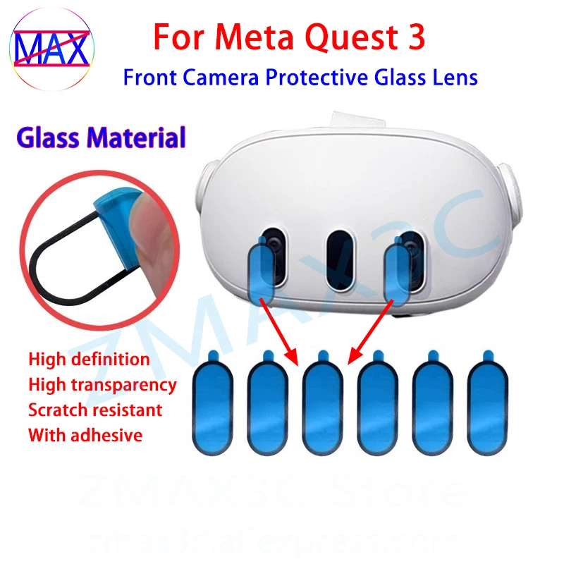 Brand New Camera Protection Glass Lens For Meta Quest 3 VR Headset Front Camera Protective Lens Replacement For Oculus Quest 3