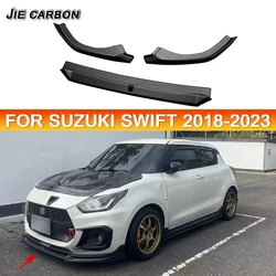 For 2018-2024 Series Suzuki Swift Sport ZC33S Front Bumper Diffuser Chin ABS Front Lip Auto Parts Jie Carbon Style