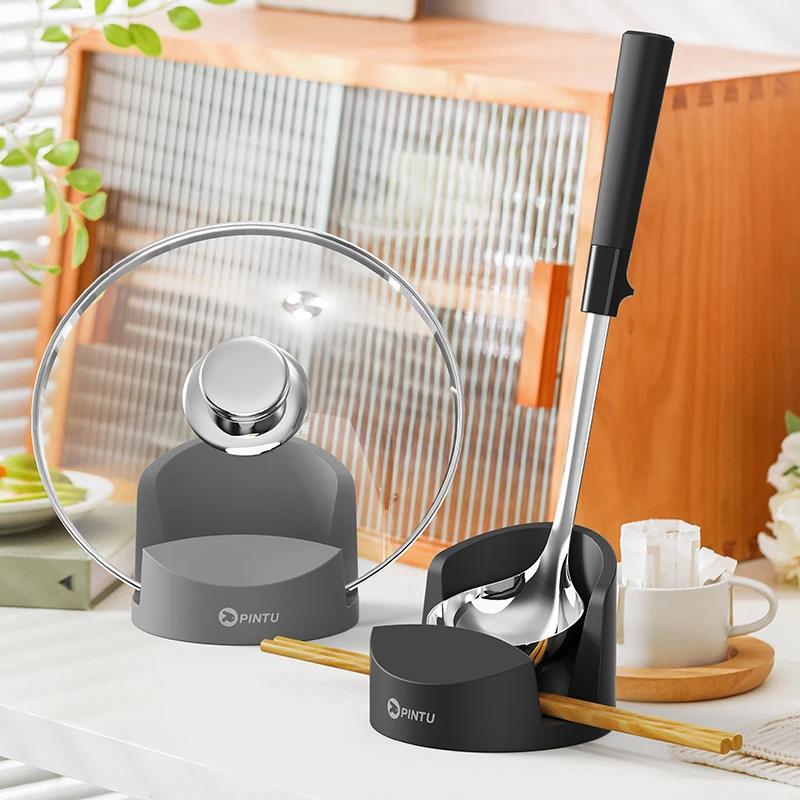 1/2 قطعة غطاء وعاء السيليكون الدائري رف تخزين المطبخ المنظم لملعقة قطع مجلس عيدان-المنزلية الأساسية #2