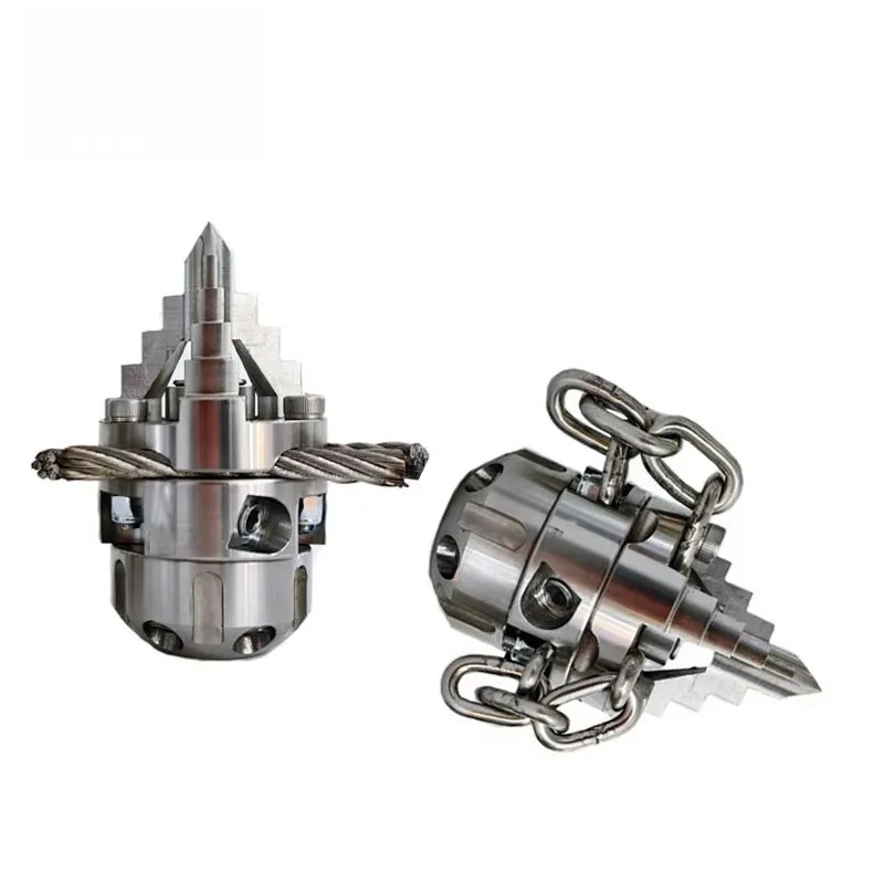 High Pressure Rotating Nozzle Chain Brush Type Stainless Steel Head for Grease Root Blockage Pipe Cleaning Blasting Nozzle
